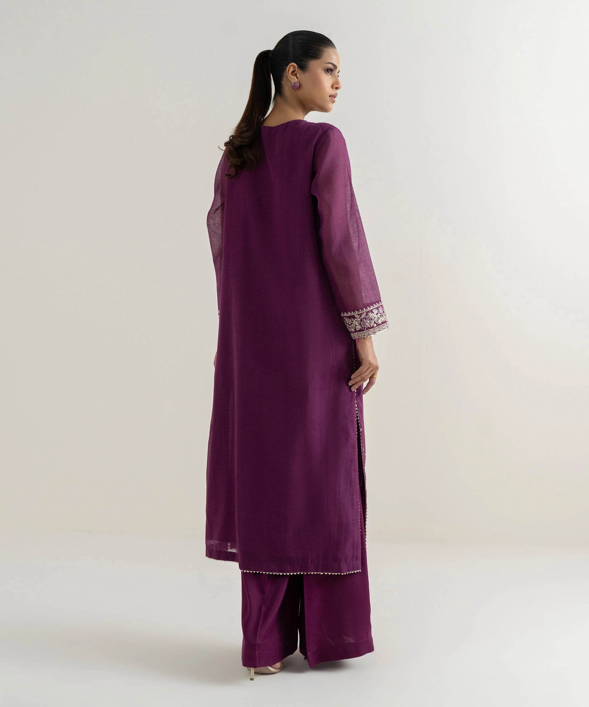 Embroidered Karandi Shirt