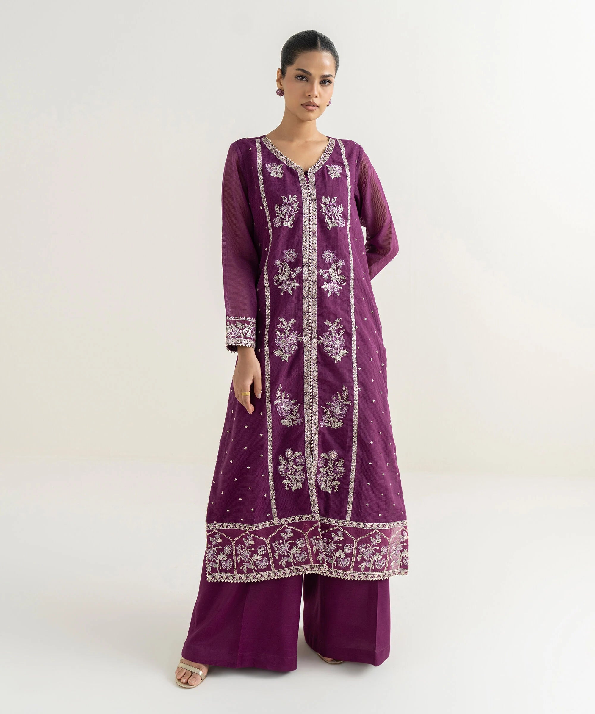 Embroidered Karandi Shirt