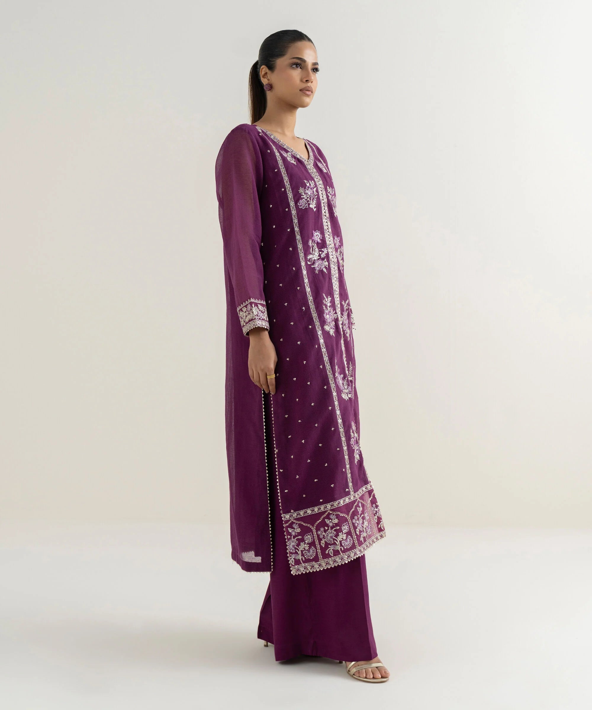 Embroidered Karandi Shirt