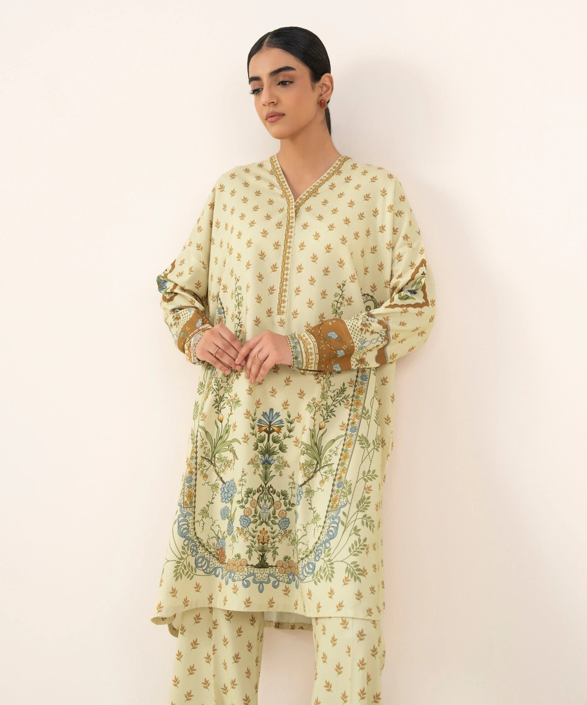 2 Piece - Printed Viscose Khaddar Suit